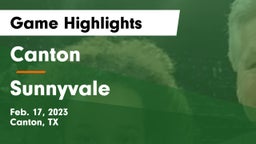 Canton  vs Sunnyvale  Game Highlights - Feb. 17, 2023