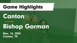 Canton  vs Bishop Gorman  Game Highlights - Nov. 16, 2023