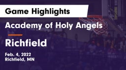 Academy of Holy Angels  vs Richfield  Game Highlights - Feb. 4, 2022