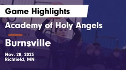 Academy of Holy Angels  vs Burnsville  Game Highlights - Nov. 28, 2023
