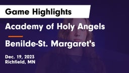 Academy of Holy Angels  vs Benilde-St. Margaret's  Game Highlights - Dec. 19, 2023