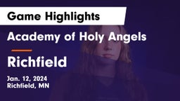 Academy of Holy Angels  vs Richfield  Game Highlights - Jan. 12, 2024