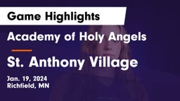 Academy of Holy Angels  vs St. Anthony Village  Game Highlights - Jan. 19, 2024