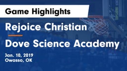 Rejoice Christian  vs Dove Science Academy Game Highlights - Jan. 10, 2019