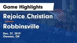 Rejoice Christian  vs Robbinsville  Game Highlights - Dec. 27, 2019