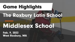 The Roxbury Latin School vs Middlesex School Game Highlights - Feb. 9, 2022