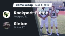 Recap: Rockport-Fulton  vs. Sinton  2017