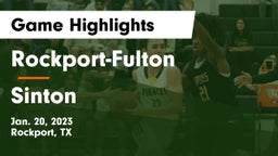 Rockport-Fulton  vs Sinton  Game Highlights - Jan. 20, 2023