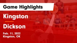 Kingston  vs Dickson  Game Highlights - Feb. 11, 2022