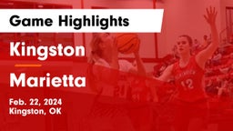 Kingston  vs Marietta  Game Highlights - Feb. 22, 2024