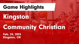 Kingston  vs Community Christian  Game Highlights - Feb. 24, 2024