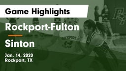 Rockport-Fulton  vs Sinton  Game Highlights - Jan. 14, 2020