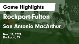 Rockport-Fulton  vs San Antonio MacArthur Game Highlights - Nov. 11, 2021