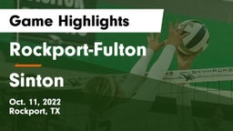 Rockport-Fulton  vs Sinton  Game Highlights - Oct. 11, 2022