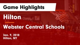 Hilton  vs Webster Central Schools Game Highlights - Jan. 9, 2018
