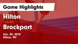 Hilton  vs Brockport  Game Highlights - Jan. 30, 2018