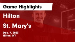 Hilton  vs St. Mary's  Game Highlights - Dec. 9, 2023