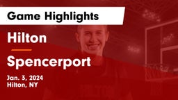 Hilton  vs Spencerport  Game Highlights - Jan. 3, 2024