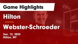 Hilton  vs Webster-Schroeder  Game Highlights - Jan. 12, 2024