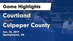 Courtland  vs Culpeper County Game Highlights - Jan. 23, 2019