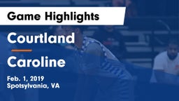 Courtland  vs Caroline  Game Highlights - Feb. 1, 2019