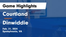 Courtland  vs Dinwiddie  Game Highlights - Feb. 21, 2024