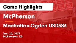 McPherson  vs Manhattan-Ogden USD383 Game Highlights - Jan. 20, 2023