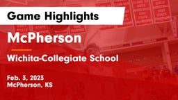 McPherson  vs Wichita-Collegiate School  Game Highlights - Feb. 3, 2023