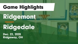 Ridgemont  vs Ridgedale  Game Highlights - Dec. 22, 2020
