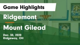 Ridgemont  vs Mount Gilead  Game Highlights - Dec. 30, 2020