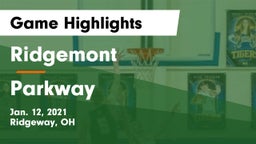 Ridgemont  vs Parkway  Game Highlights - Jan. 12, 2021