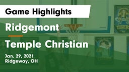 Ridgemont  vs Temple Christian  Game Highlights - Jan. 29, 2021