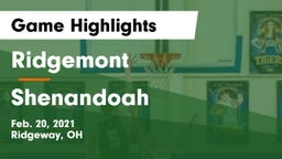 Ridgemont  vs Shenandoah  Game Highlights - Feb. 20, 2021