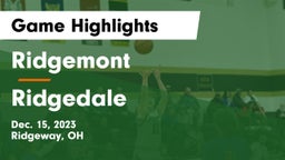 Ridgemont  vs Ridgedale  Game Highlights - Dec. 15, 2023