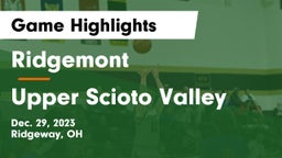 Ridgemont  vs Upper Scioto Valley  Game Highlights - Dec. 29, 2023