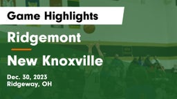 Ridgemont  vs New Knoxville  Game Highlights - Dec. 30, 2023