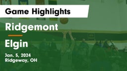 Ridgemont  vs Elgin  Game Highlights - Jan. 5, 2024