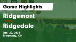 Ridgemont  vs Ridgedale  Game Highlights - Jan. 20, 2024