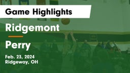 Ridgemont  vs Perry  Game Highlights - Feb. 23, 2024