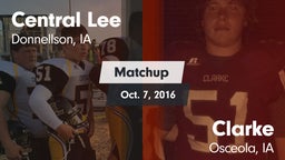 Matchup: Central Lee High vs. Clarke  2016