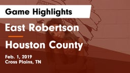 East Robertson  vs Houston County Game Highlights - Feb. 1, 2019