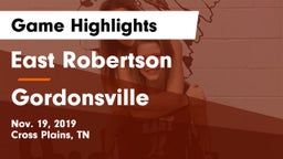 East Robertson  vs Gordonsville Game Highlights - Nov. 19, 2019