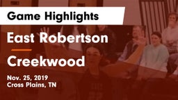 East Robertson  vs Creekwood  Game Highlights - Nov. 25, 2019