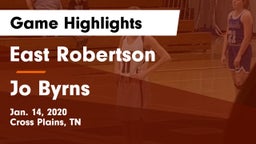 East Robertson  vs Jo Byrns  Game Highlights - Jan. 14, 2020