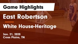 East Robertson  vs White House-Heritage  Game Highlights - Jan. 21, 2020