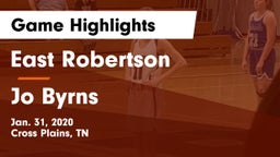 East Robertson  vs Jo Byrns  Game Highlights - Jan. 31, 2020