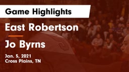 East Robertson  vs Jo Byrns  Game Highlights - Jan. 5, 2021