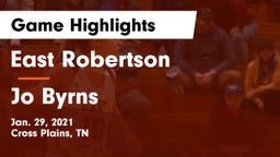 East Robertson  vs Jo Byrns  Game Highlights - Jan. 29, 2021