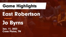 East Robertson  vs Jo Byrns  Game Highlights - Jan. 11, 2022