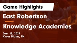 East Robertson  vs Knowledge Academies Game Highlights - Jan. 18, 2022